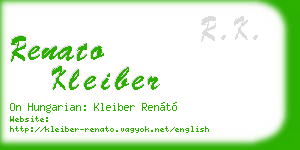 renato kleiber business card