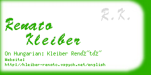 renato kleiber business card